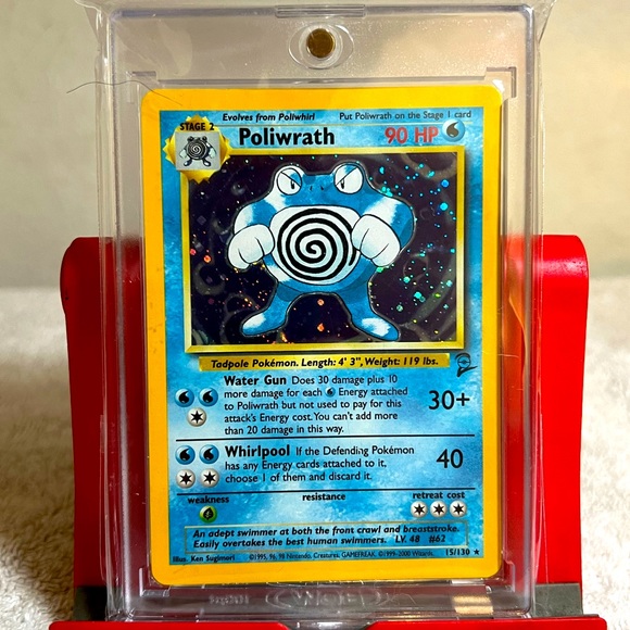 Pokemon Polywrath Base Set 2 Holo Rare - Picture 1 of 2